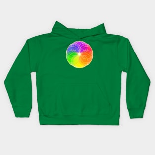 The vibration of colors mandala Kids Hoodie